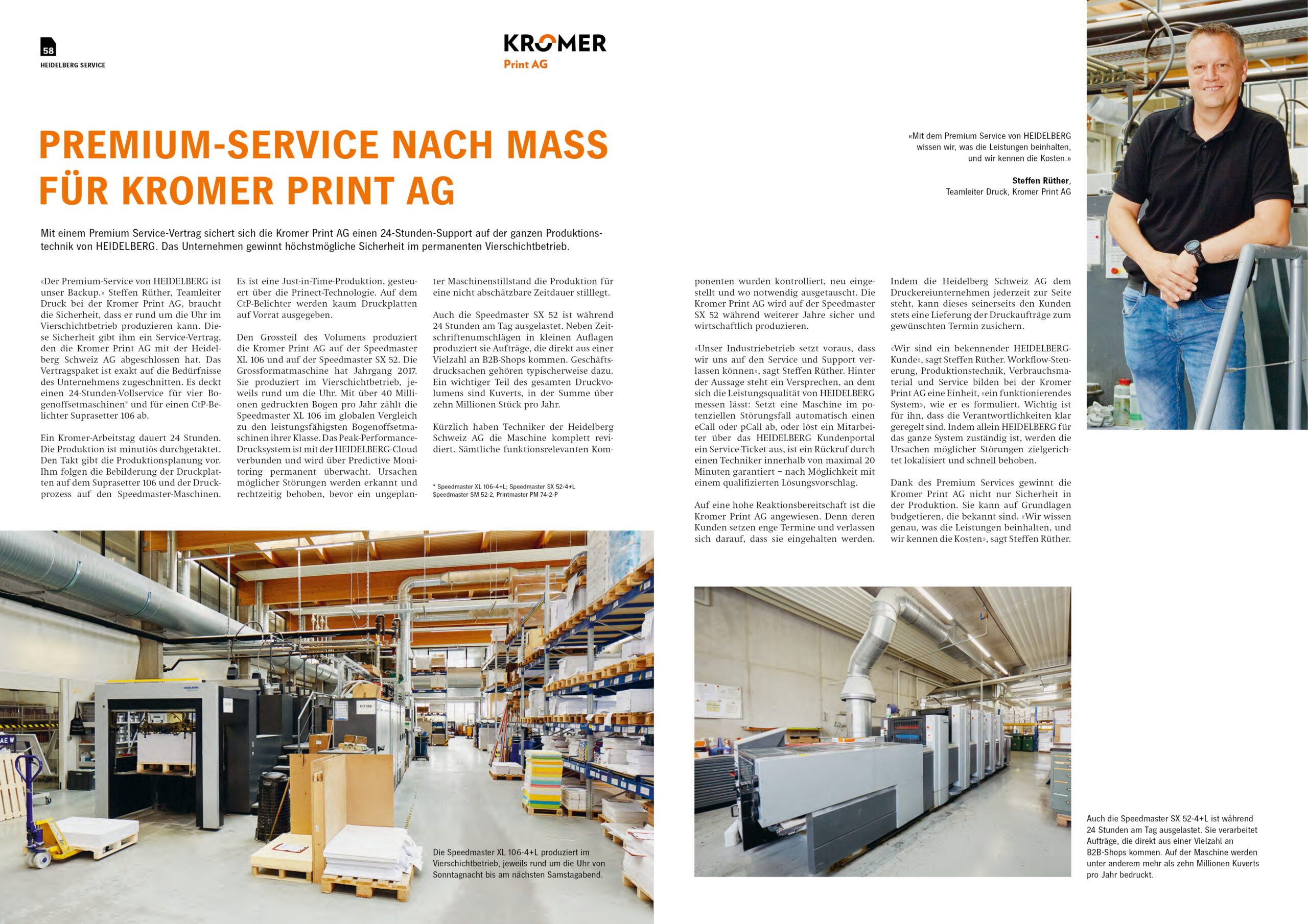 PREMIUM-SERVICE NACH MASS FÜR KROMER PRINT AG - Kromer Print AG